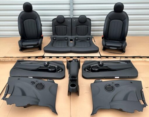MINI F57 INTERIOR HEATED SEATS ISOFIX LEATHER CARBON BLACK HARMAN