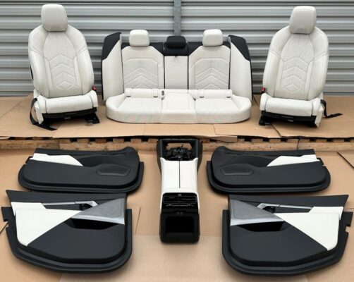 BMW 5 Series G60 Complete Interior Seats – Sport Veganza Smoke White