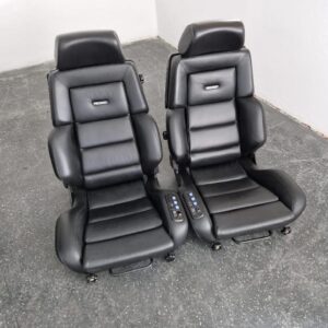 Original Recaro Classic C81 Seats – Buffalo Black Leather Never Reupholstered