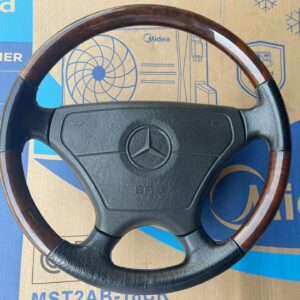 Original AMG Sportline Steering Wheel – Black Leather Burl Wood