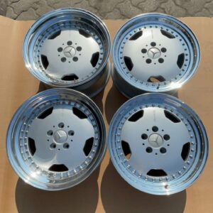 Original AMG 3-Piece R17 OZ Staggered Wheels – Fits W124 E500 W126 W123 R129