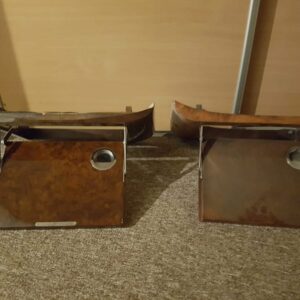 Mercedes W126 Burl Wood Picnic Tables – Matching Pair All Sedan Models