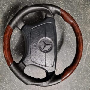 Mercedes-Benz Steering Wheel – Black Leather Burl Wood