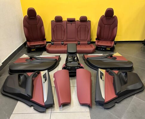 BMW X4 G02 Sport Seats Interior Trim Sensatec Perforated Red