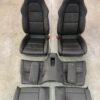 Porsche 911 991 Carrera Interior – Dark Grey Leather, Yellow Contrast Stitching, Porsche Crest, Complete OEM