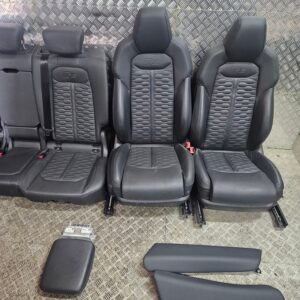 Audi Q8 RSQ8 RS Recaro S-Line Cover Leather SQ8 Seat – Honeycomb Pattern, RS Logo, All Door Cards, OEM