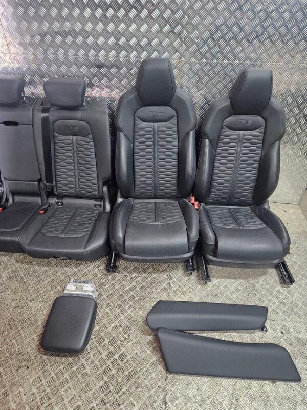 Genuine OEM Audi Q8 RSQ8 RS Recaro S-Line interior set black leather honeycomb